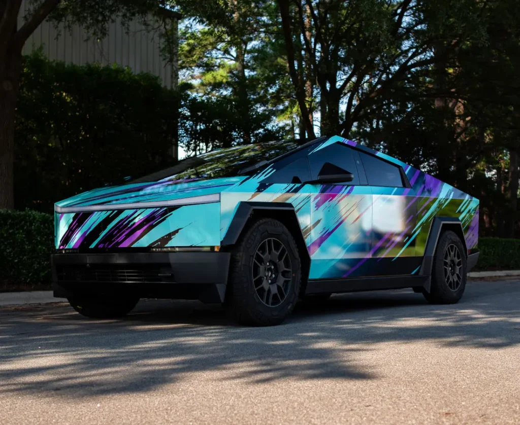 Vinyl Wrap For Tesla Cybertruck: Unleash Your Creativity Meridian &Amp; Boise, Id | Printed Blurple Cyber 02 1100X900